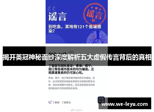 揭开英冠神秘面纱深度解析五大虚假传言背后的真相 揭开英冠神秘面纱深度解析五大虚假传言背后的真相